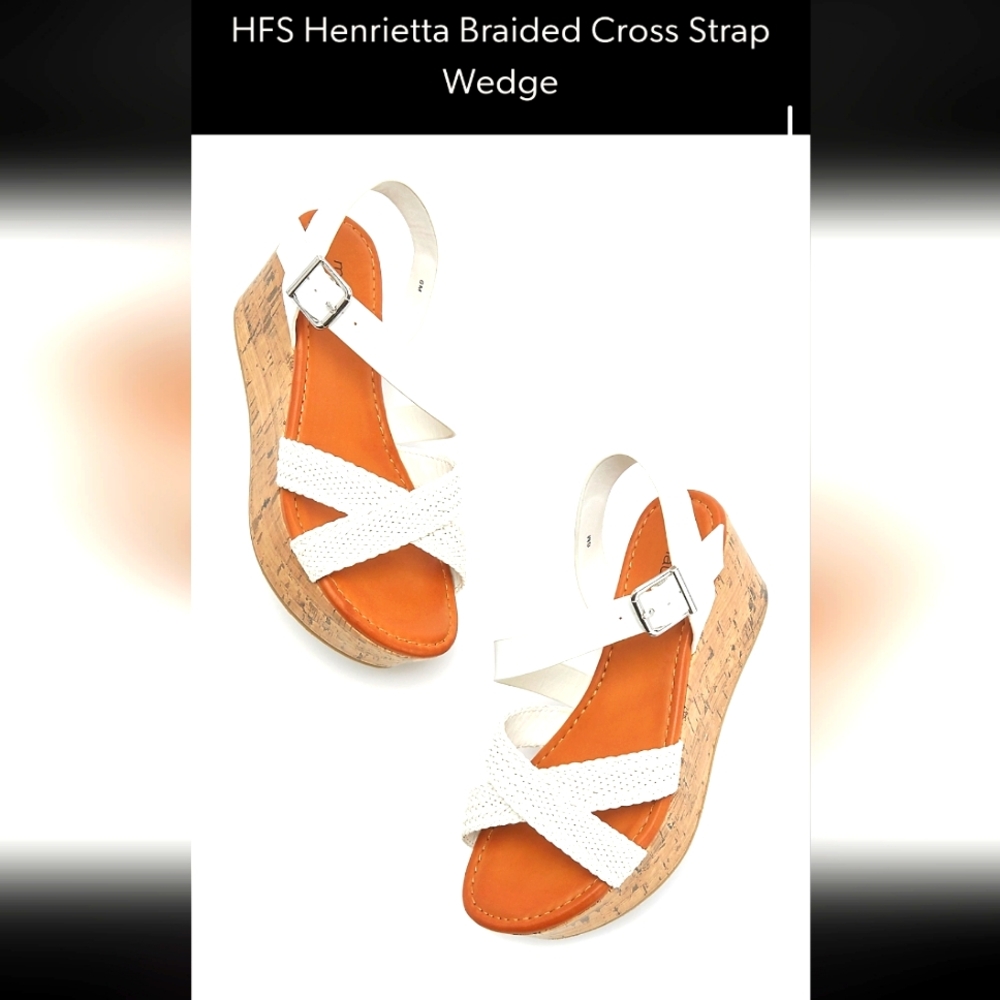 Maurices Henrietta Braided Cross Strap Cushioned Footbed Sandals Size 10M NWOT
